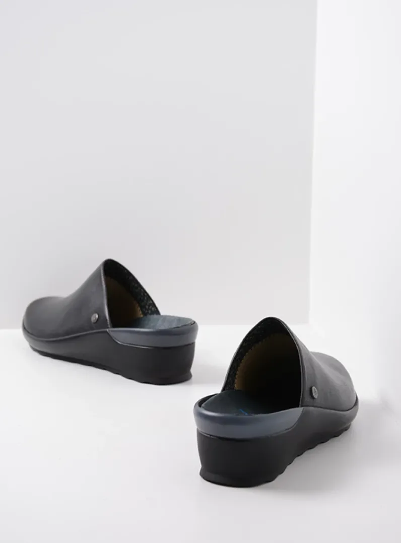 DAMES Wolky Slippers|Klompen<Go - zwart leer