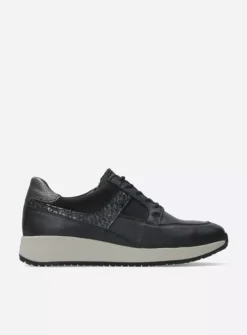 DAMES Wolky Lage Veterschoenen|Sneakers<Hammer - zwart combi leer
