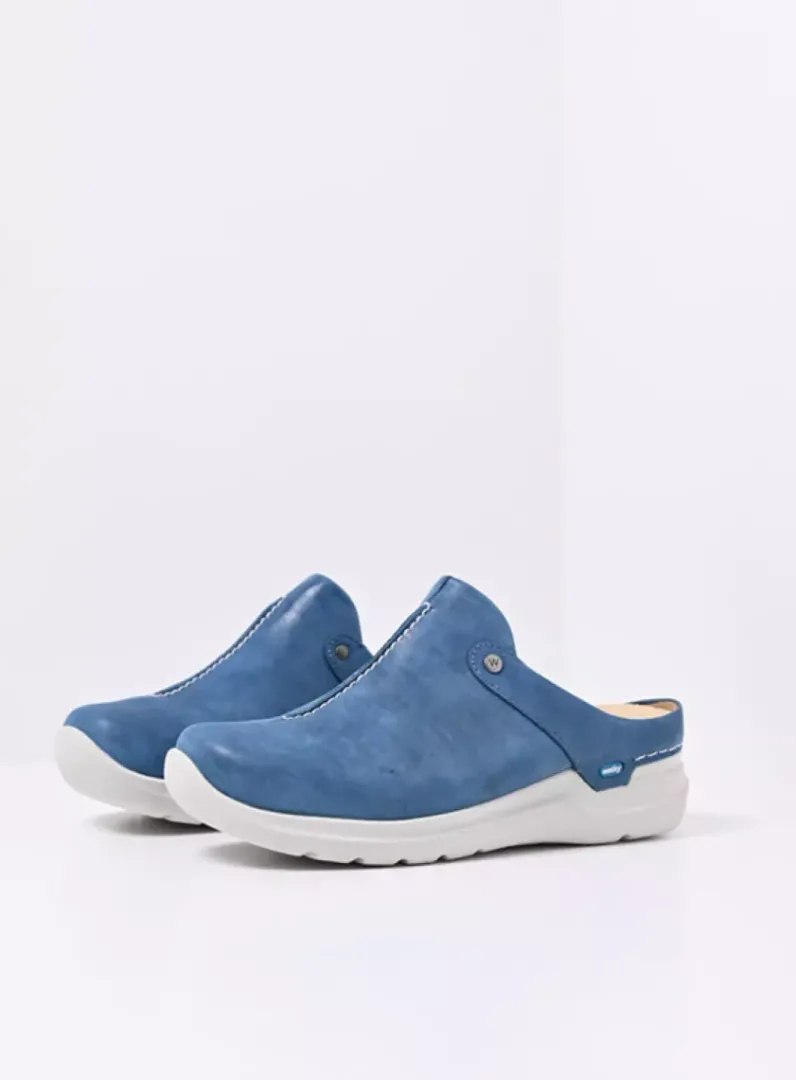 DAMES Wolky Slippers|Klompen<Holland DB - blauw effectleer
