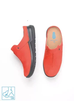 DAMES Wolky Slippers|Klompen<Holland DB - donkerrood nubuck