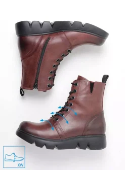 DAMES Wolky Hoge Veterschoenen|Veterlaarzen<Hope XW - bordeauxrood leer