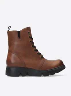 DAMES Wolky Hoge Veterschoenen|Veterlaarzen<Hope XW - cognac leer