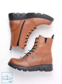 DAMES Wolky Hoge Veterschoenen|Veterlaarzen<Hope XW - cognac leer