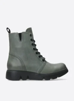 DAMES Wolky Hoge Veterschoenen|Veterlaarzen<Hope XW - grijs groen leer