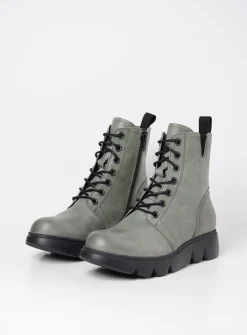 DAMES Wolky Hoge Veterschoenen|Veterlaarzen<Hope XW - grijs groen leer