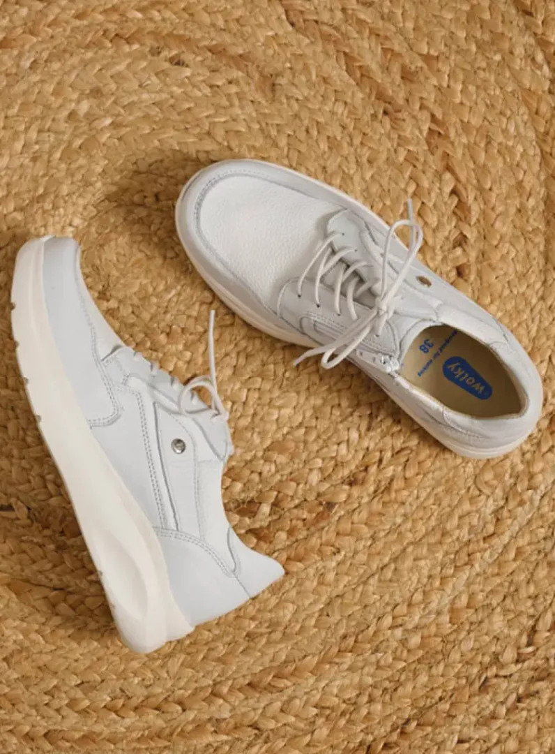 DAMES Wolky Lage Veterschoenen|Sneakers<Impact S2F - wit/gebroken combi stretch leer