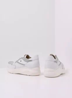 DAMES Wolky Lage Veterschoenen|Sneakers<Impact S2F - wit/grijsgroen combi stretchleer