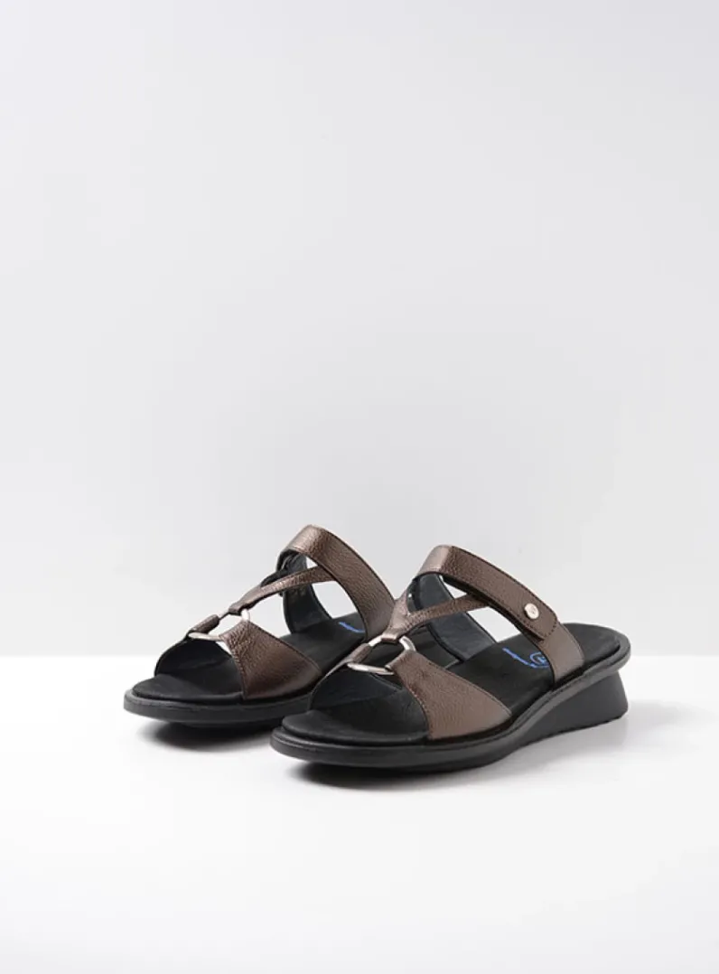 DAMES Wolky Slippers<Isa - brons leer