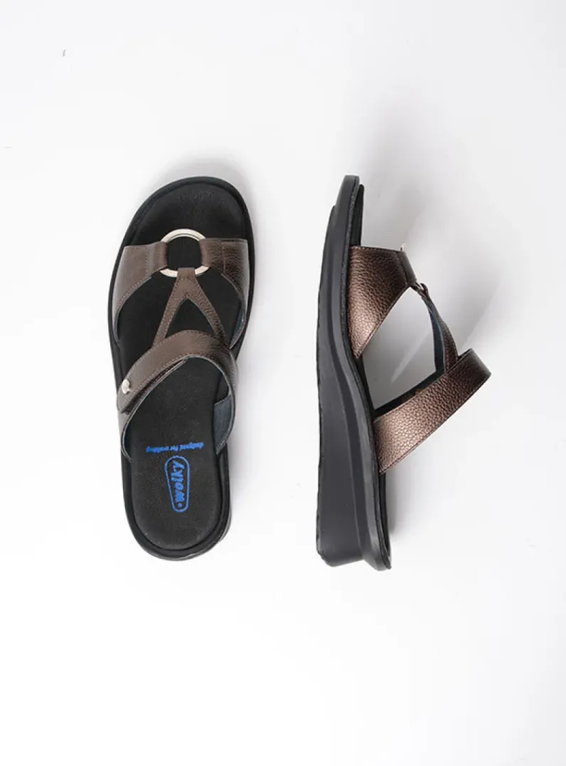 DAMES Wolky Slippers<Isa - brons leer