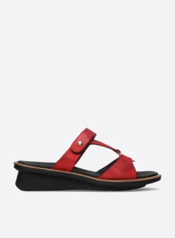 DAMES Wolky Slippers<Isa - rood leer
