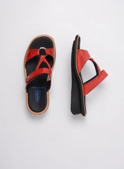 DAMES Wolky Slippers<Isa - rood leer