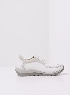 DAMES Wolky Lage Veterschoenen<Japura - wit leer