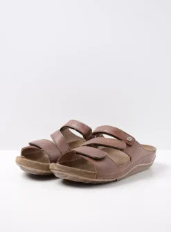 DAMES Wolky Slippers<Jasper - cognac leer