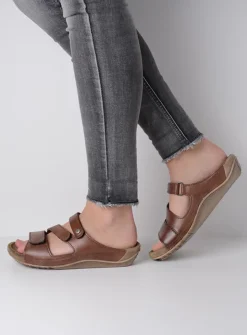 DAMES Wolky Slippers<Jasper - cognac leer