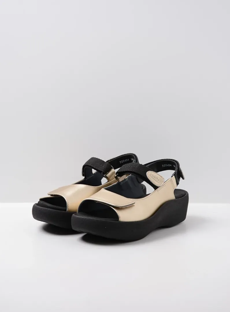 DAMES Wolky Sandalen<Jewel - goud leer