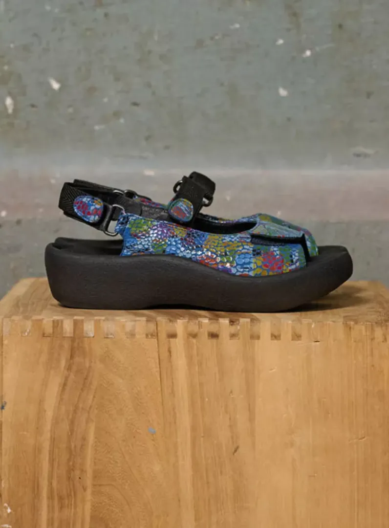 DAMES Wolky Sandalen<Jewel - jeansblauw/multi leer