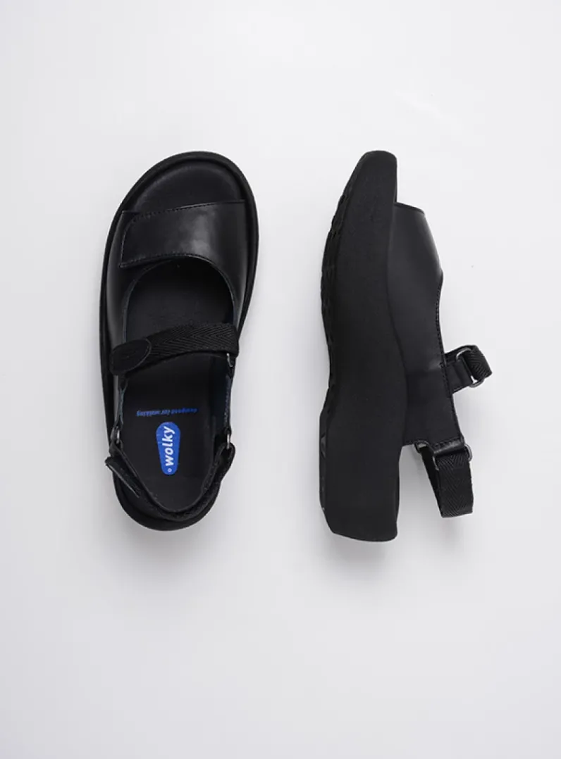 DAMES Wolky Sandalen<Jewel - zwart leer