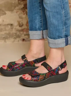 DAMES Wolky Sandalen<Jewel - zwart multi leer