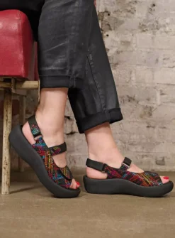 DAMES Wolky Sandalen<Jewel - zwart multi leer