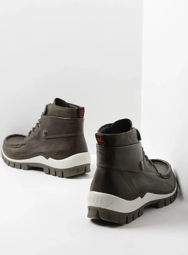 DAMES Wolky Hoge Veterschoenen|Herfst/Winter<Jump - cactus leer