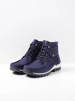 DAMES Wolky Hoge Veterschoenen|Herfst/Winter<Jump - paars nubuck