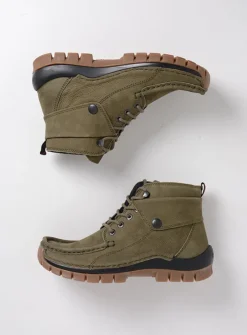 DAMES Wolky Hoge Veterschoenen|Herfst/Winter<Jump - pesto groen nubuck