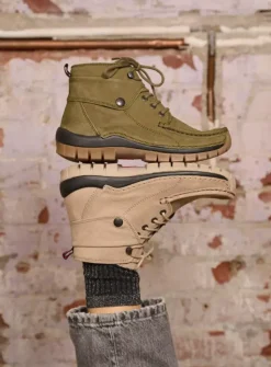 DAMES Wolky Hoge Veterschoenen|Herfst/Winter<Jump - pesto groen nubuck