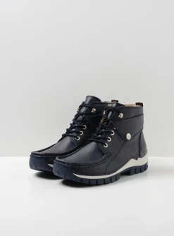 DAMES Wolky Hoge Veterschoenen<Jump Summer - denim leer