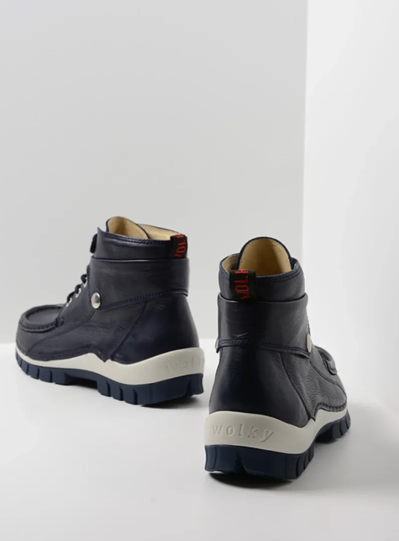 DAMES Wolky Hoge Veterschoenen<Jump Summer - denim leer
