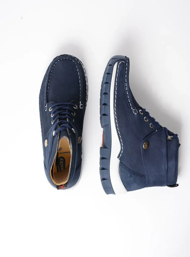 DAMES Wolky Hoge Veterschoenen<Jump Summer - denim nubuck