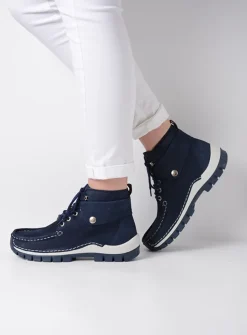 DAMES Wolky Hoge Veterschoenen<Jump Summer - denim nubuck