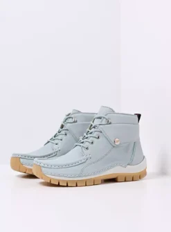 DAMES Wolky Hoge Veterschoenen<Jump Summer - lichtblauw leer