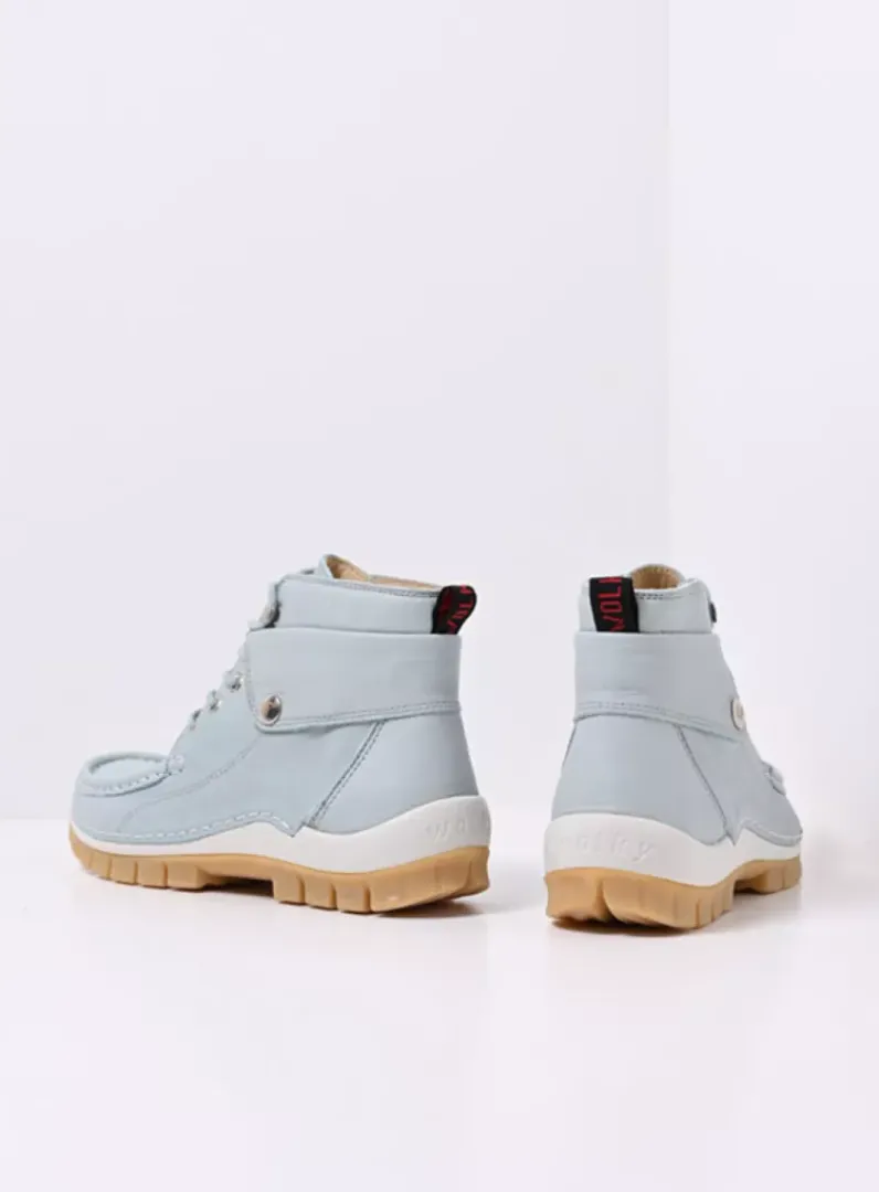 DAMES Wolky Hoge Veterschoenen<Jump Summer - lichtblauw leer