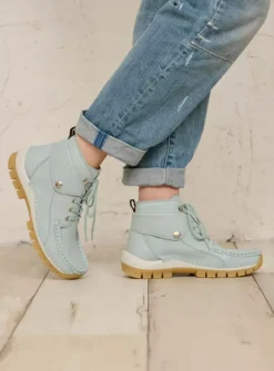 DAMES Wolky Hoge Veterschoenen<Jump Summer - lichtblauw leer