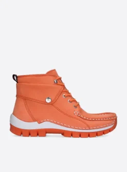 DAMES Wolky Hoge Veterschoenen<Jump Summer - oranje nubuck