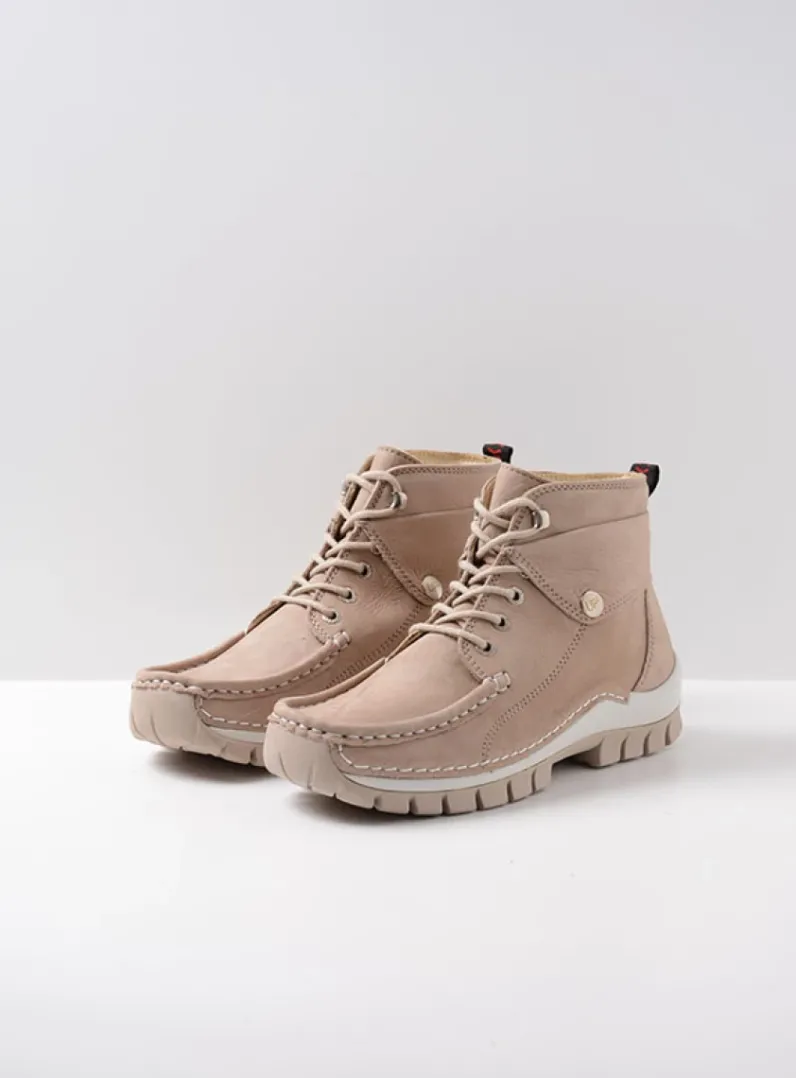 DAMES Wolky Hoge Veterschoenen<Jump Summer - safari nubuck