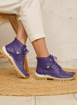 DAMES Wolky Hoge Veterschoenen<Jump Summer - violet leer
