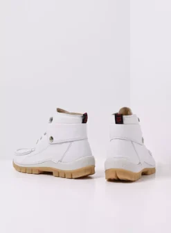 DAMES Wolky Hoge Veterschoenen<Jump Summer - wit leer