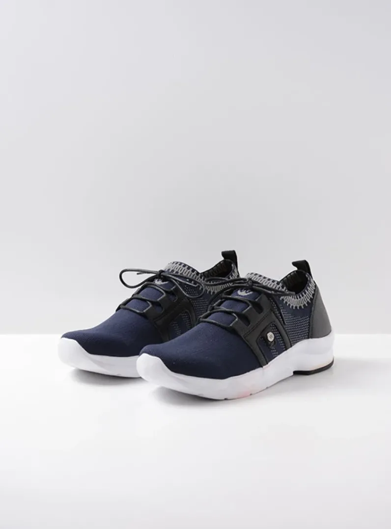 DAMES Wolky Lage Veterschoenen<Kalona - blauw 3D knitting