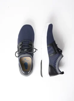 DAMES Wolky Lage Veterschoenen<Kalona - blauw 3D knitting