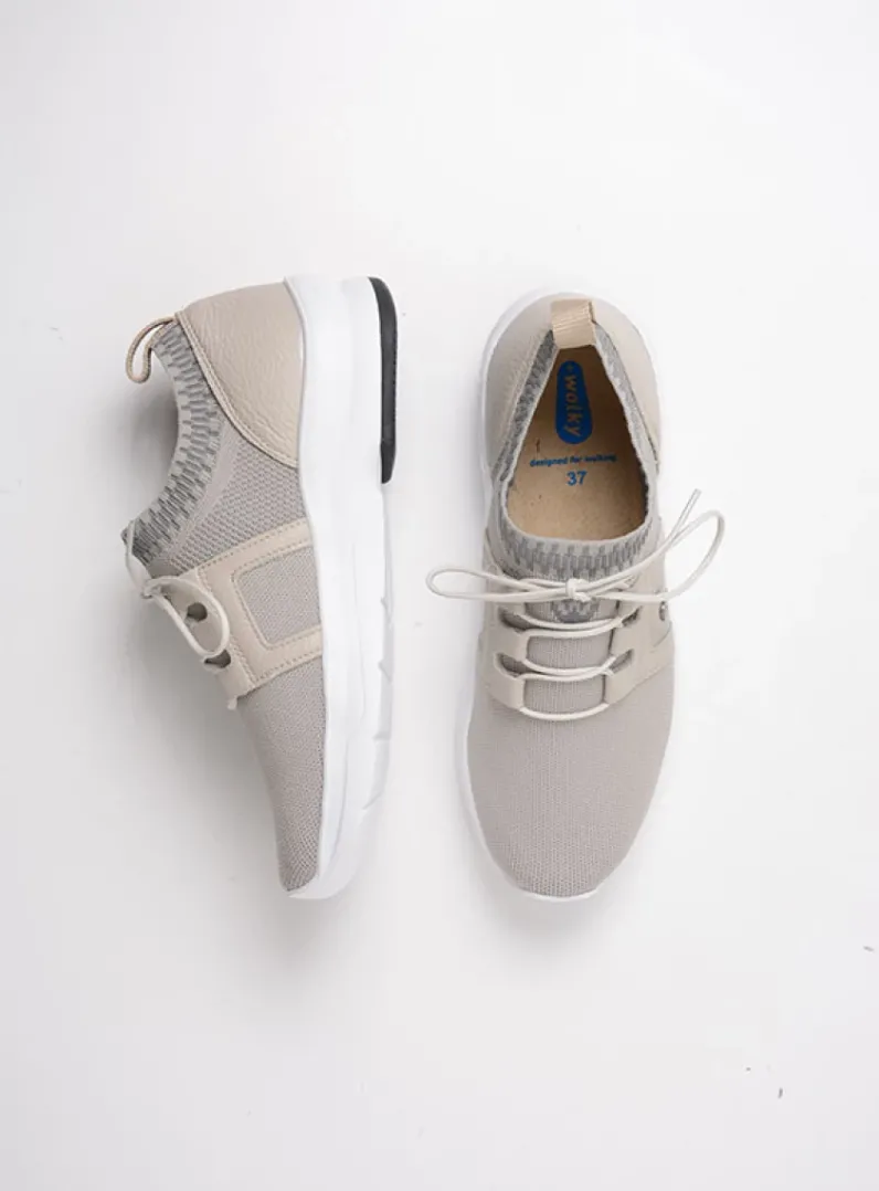 DAMES Wolky Lage Veterschoenen<Kalona - gebroken wit 3D knitting