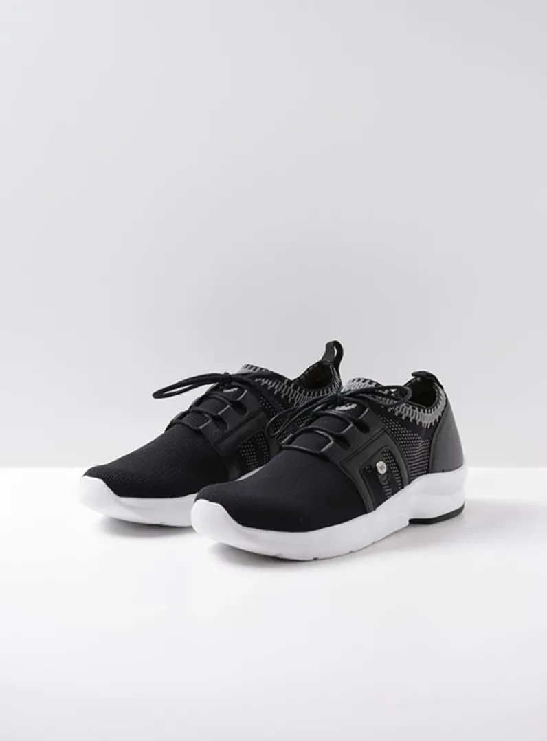 DAMES Wolky Lage Veterschoenen<Kalona - zwart 3D knitting