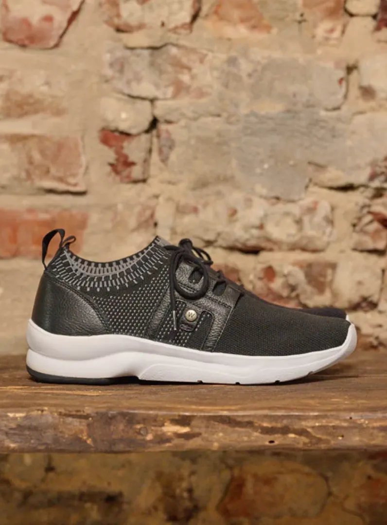 DAMES Wolky Lage Veterschoenen<Kalona - zwart 3D knitting