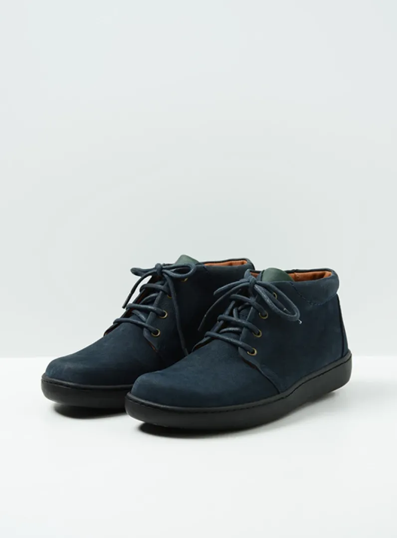 DAMES Wolky Hoge Veterschoenen|Herfst/Winter<Kansas Lady XW - blauw nubuck