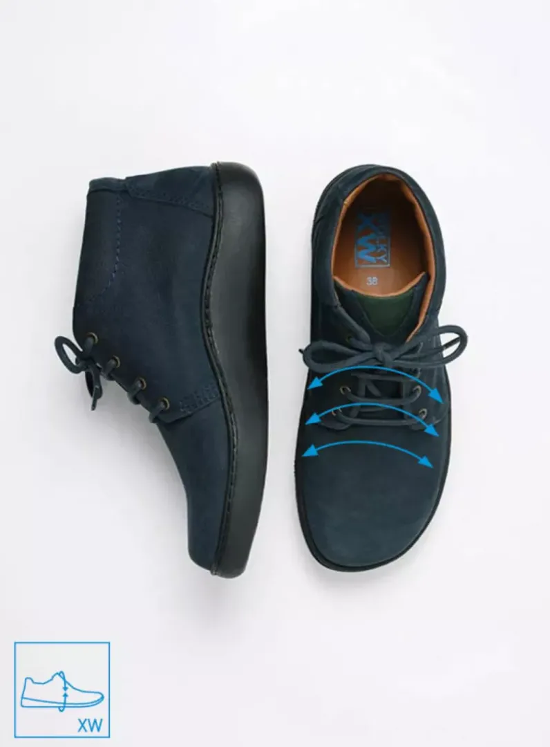 DAMES Wolky Hoge Veterschoenen|Herfst/Winter<Kansas Lady XW - blauw nubuck