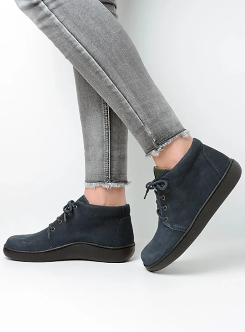 DAMES Wolky Hoge Veterschoenen|Herfst/Winter<Kansas Lady XW - blauw nubuck