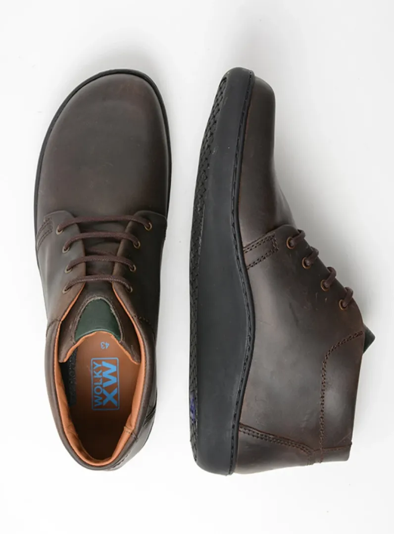 Heren Wolky Veterschoenen Heren|Nette Schoenen Heren<Kansas Men - bruin leer