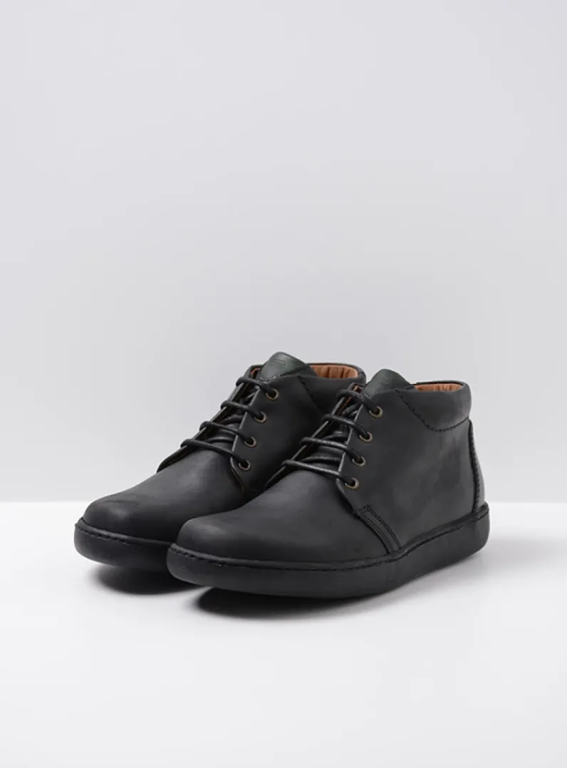 Heren Wolky Veterschoenen Heren|Nette Schoenen Heren<Kansas Men - zwart leer