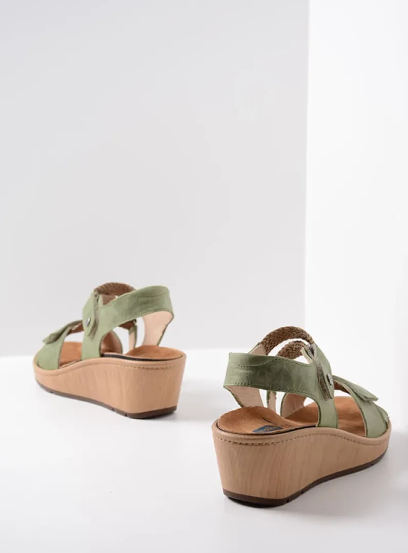 DAMES Wolky Sandalen<La Jolla - olijfgroen leer