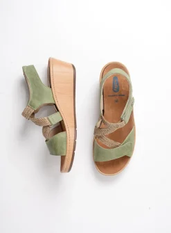 DAMES Wolky Sandalen<La Jolla - olijfgroen leer